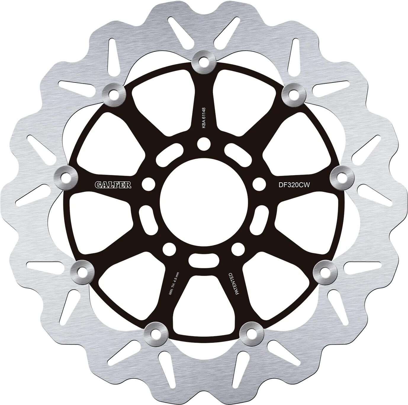 Disque de frein Galfer wave df320 rotor df320 type cw flottant