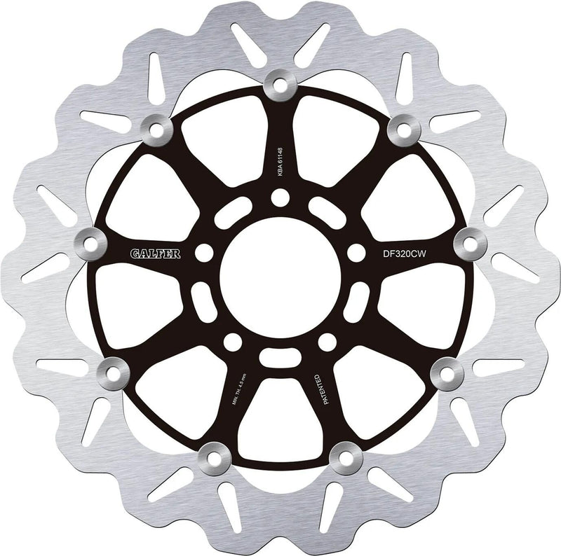 Disque de frein Galfer wave df320 rotor df320 type cw flottant