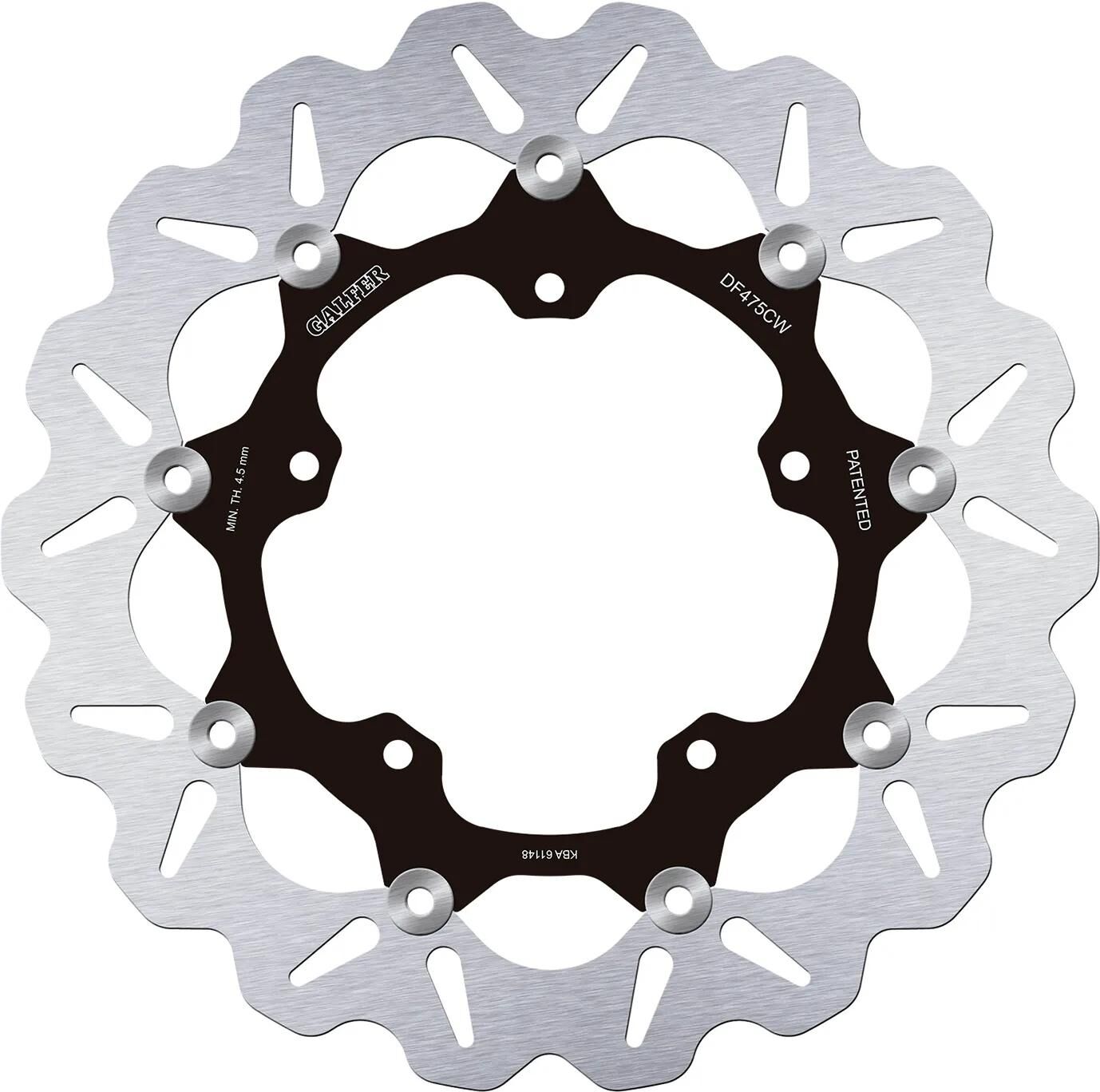 Disque de frein Galfer wave df475 rotor df475 type cw flottant