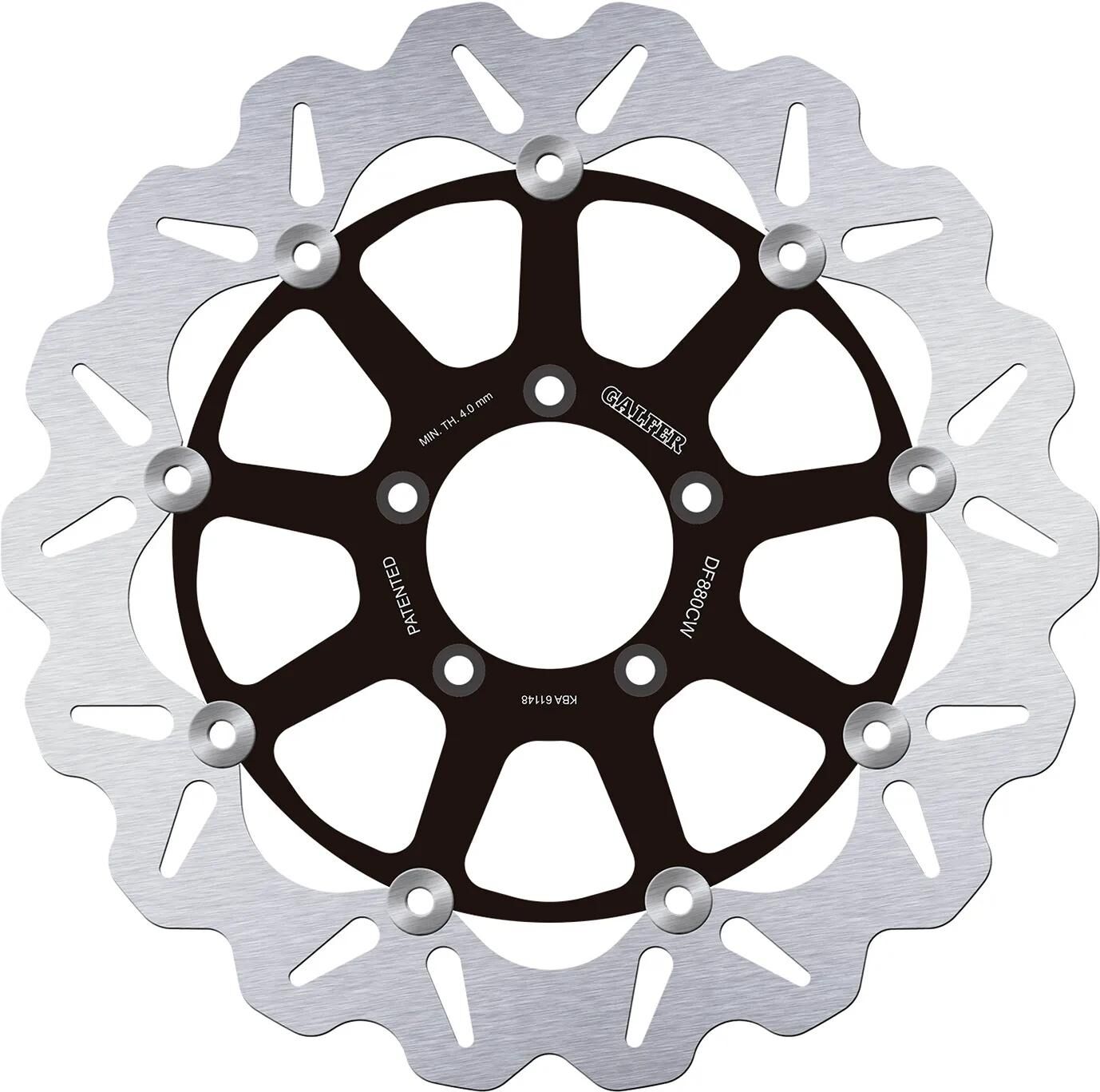 Disque de frein de golf Galfer df880 rotor df880 type cw flottant