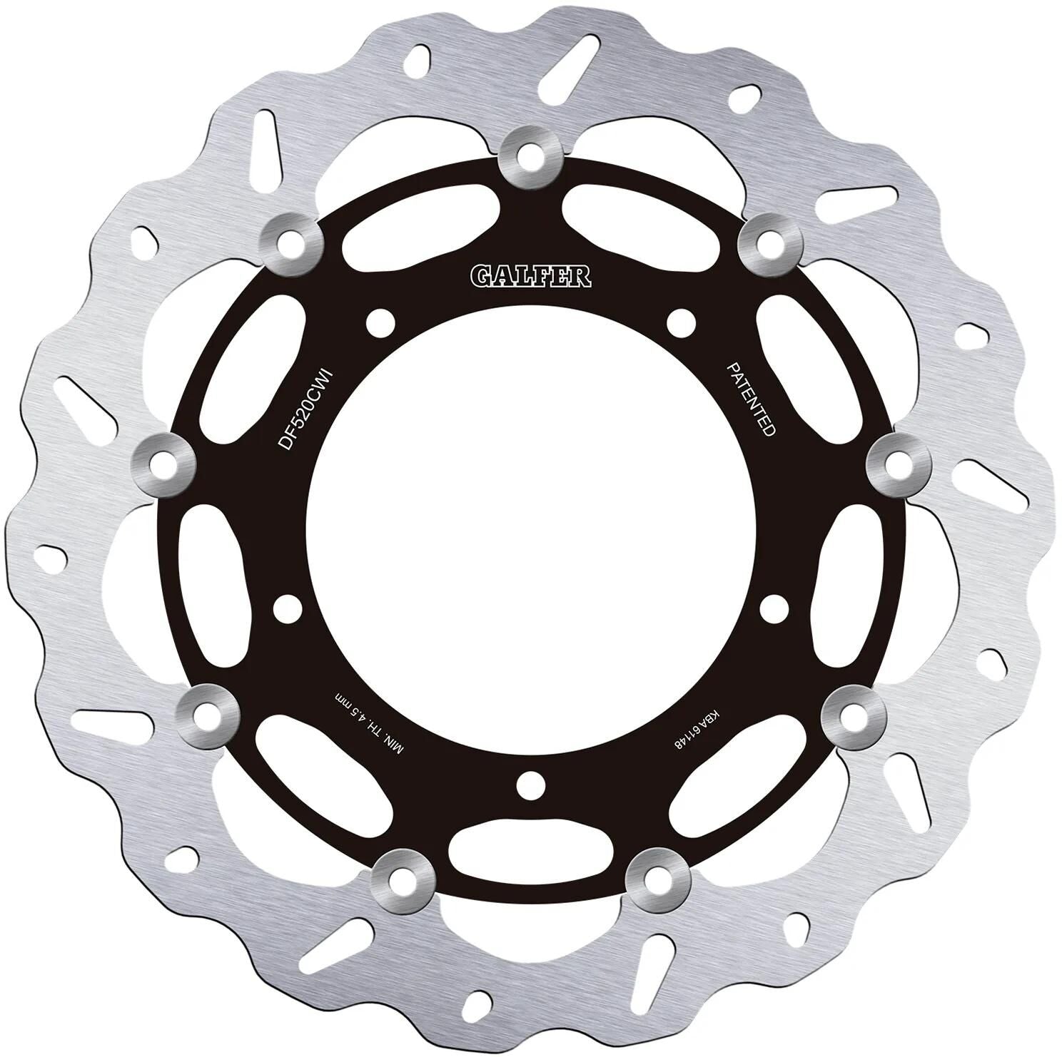 Galfer wave disque de frein df520 rotor rotors de frein flottants gauche