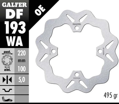 Galfer disque de frein golf df193 rotor df193 type wa rigide