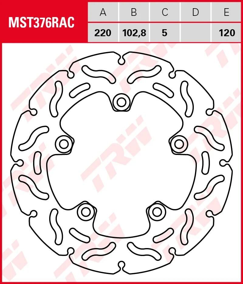 TRW ROTOR MST376RAC RIGID