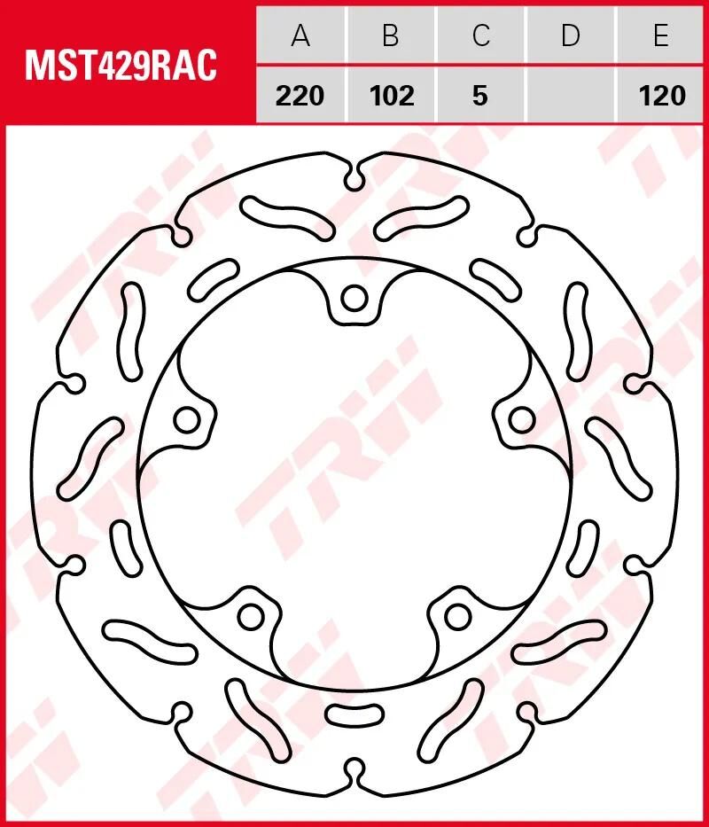 TRW ROTOR MST429RAC RIGID