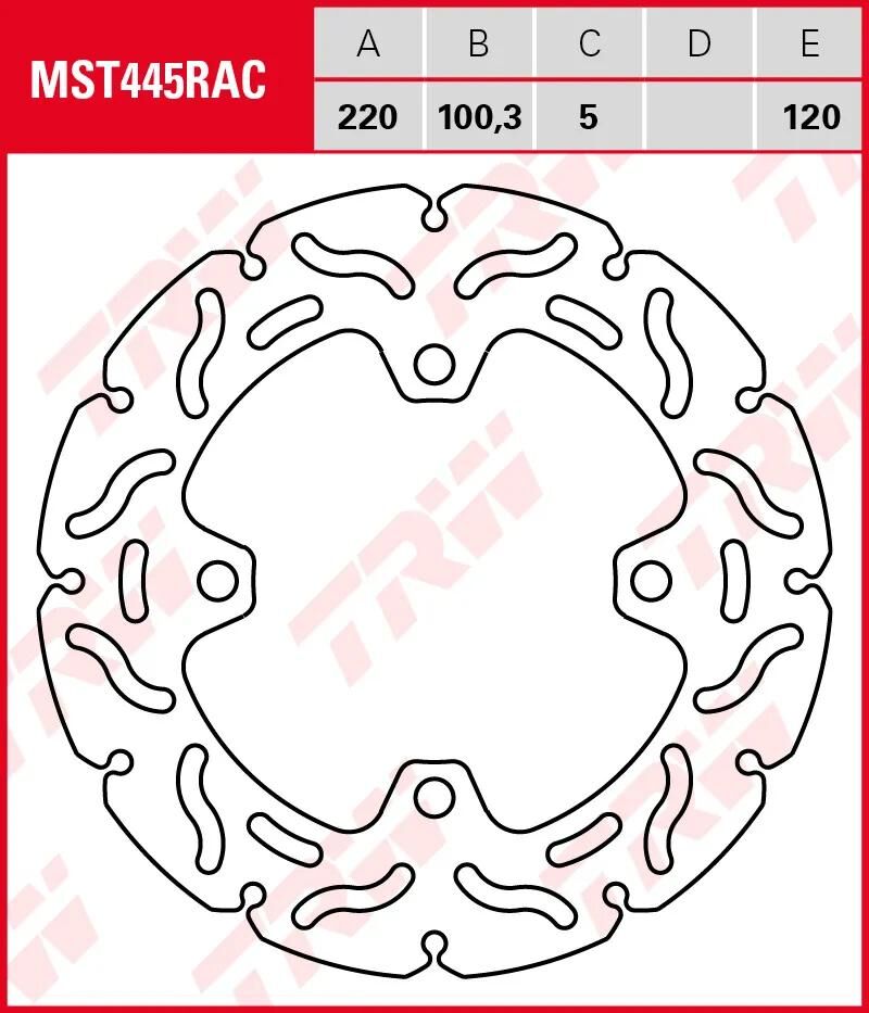TRW ROTOR MST445RAC RIGID