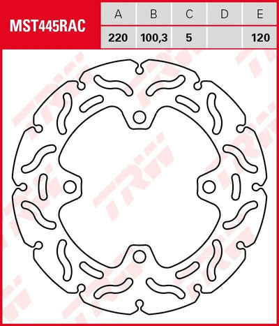 TRW ROTOR MST445RAC RIGID