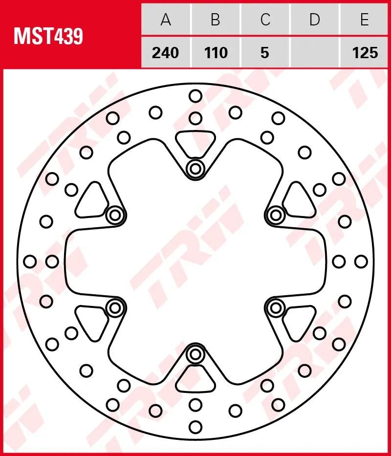 TRW ROTOR MST439 RIGIDE