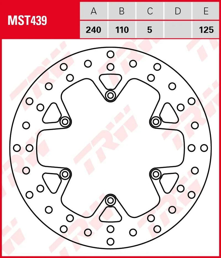 TRW ROTOR MST439 RIGIDE