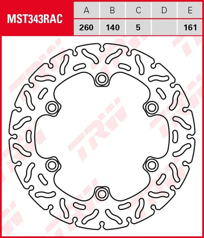 TRW ROTOR MST343RAC RIGID