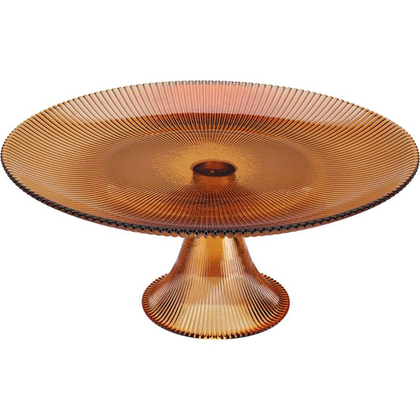 Assiette à gâteau Home Styling verre 28cm ambre