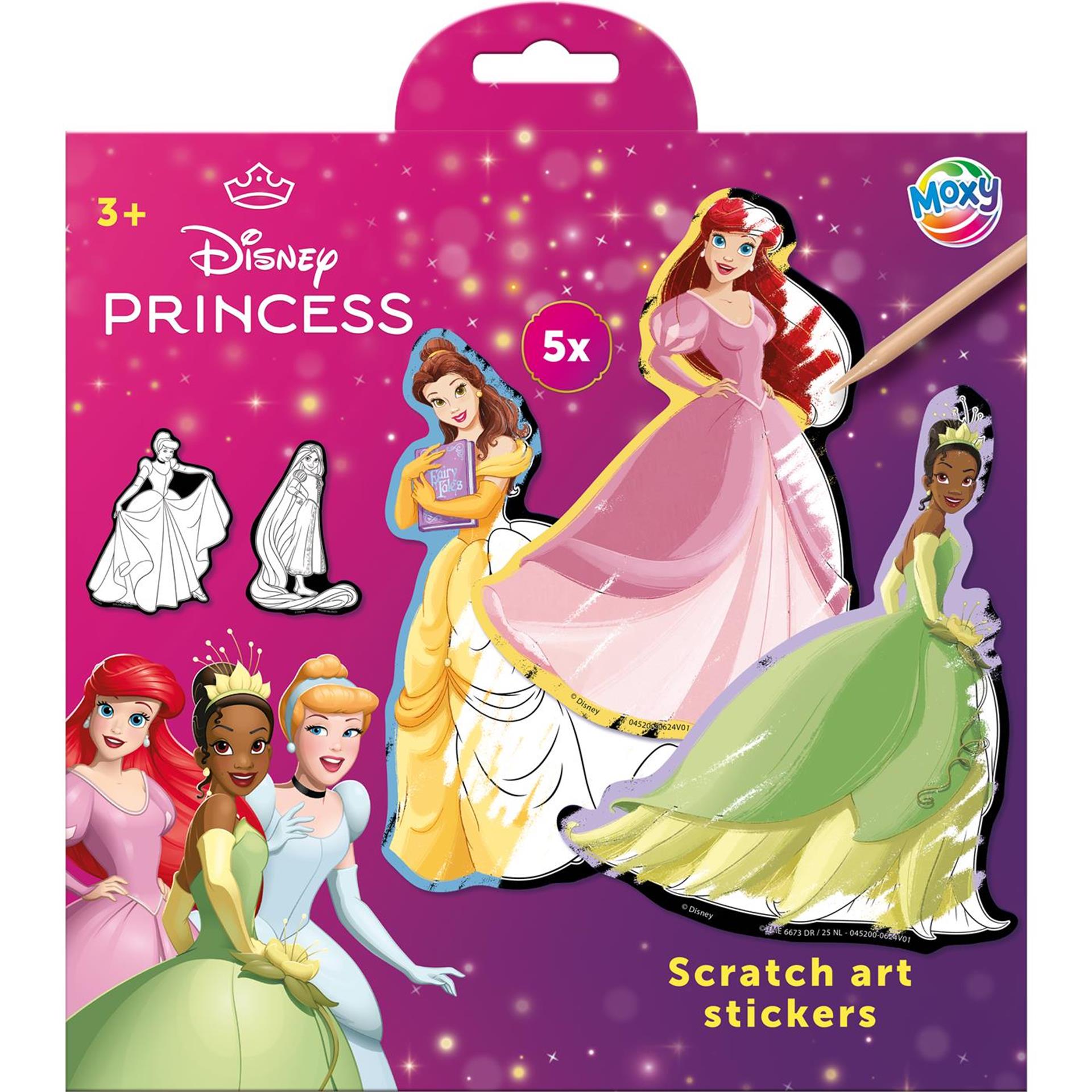 Creative Craft Group Scratch Art Stickers Princess, 6DLG.