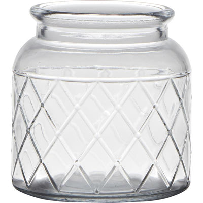 Hakbijl verre bruxelles vase verre avec motif ø10xh10,5cm