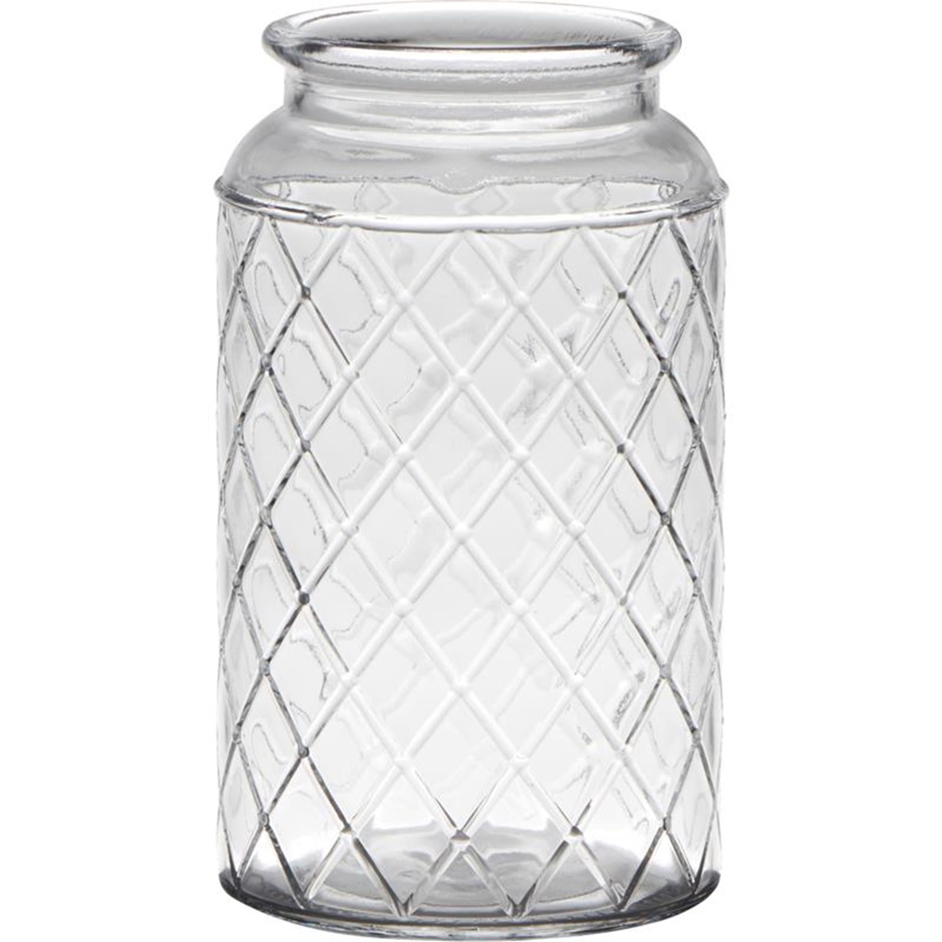 Hakbijl verre bruxelles vase verre avec motif ø10xh18cm