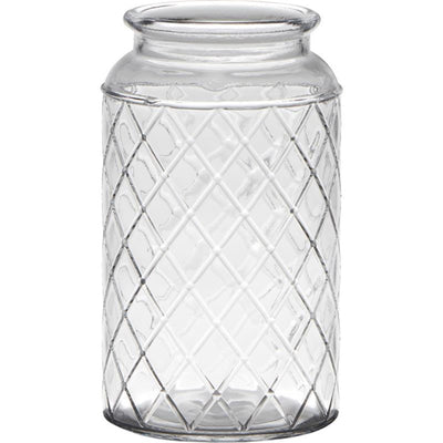 Hakbijl verre bruxelles vase verre avec motif ø10xh18cm