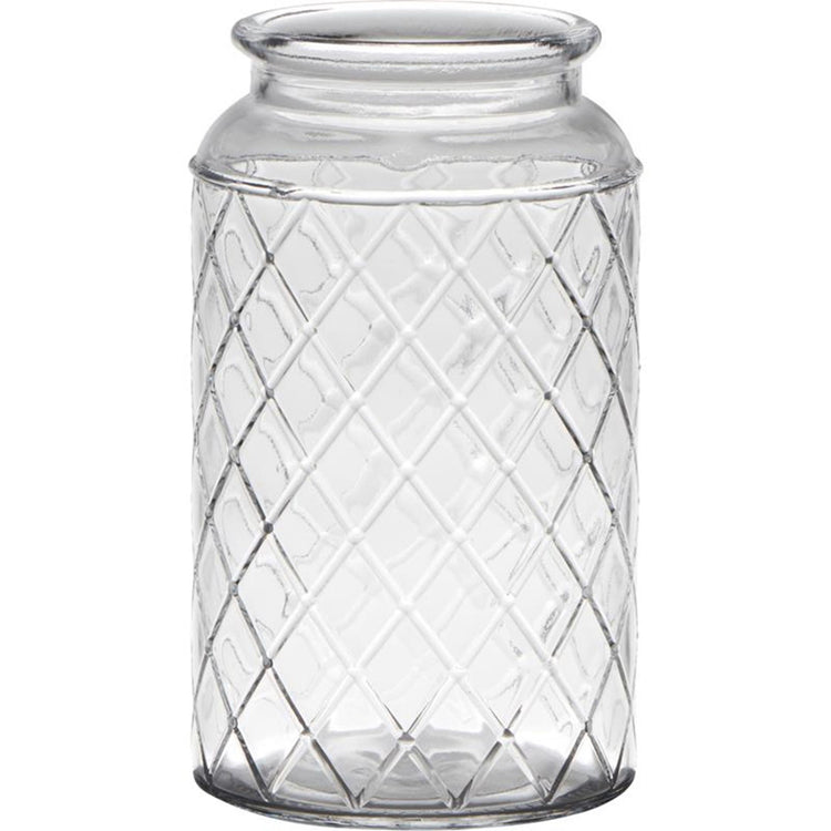 Hakbijl verre bruxelles vase verre avec motif ø10xh18cm