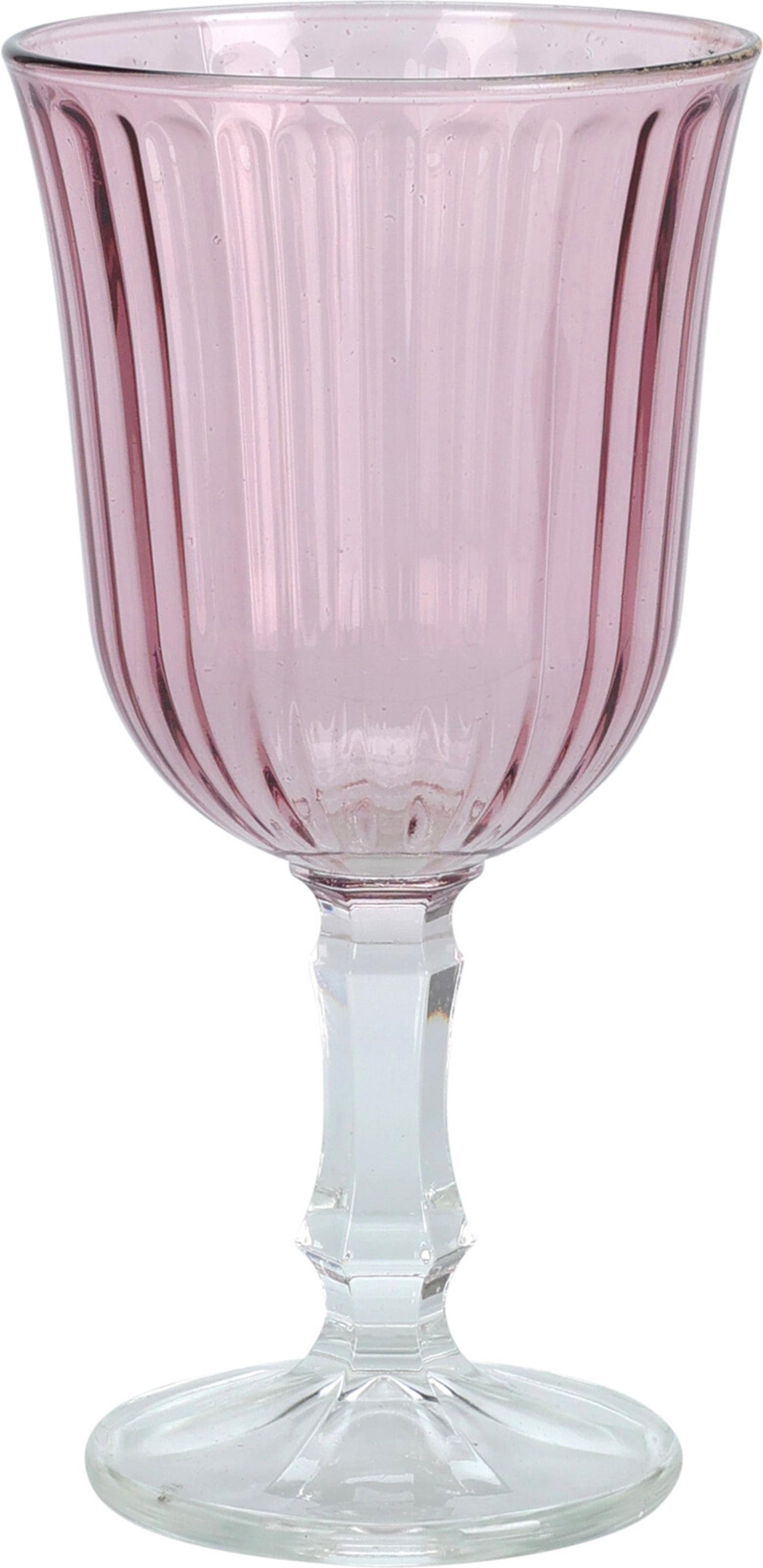 Verres à vin rose strié 240ml boîte de 6