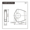 Daytona USB-Slim-Mount 2x Type-A SW 2X 12W