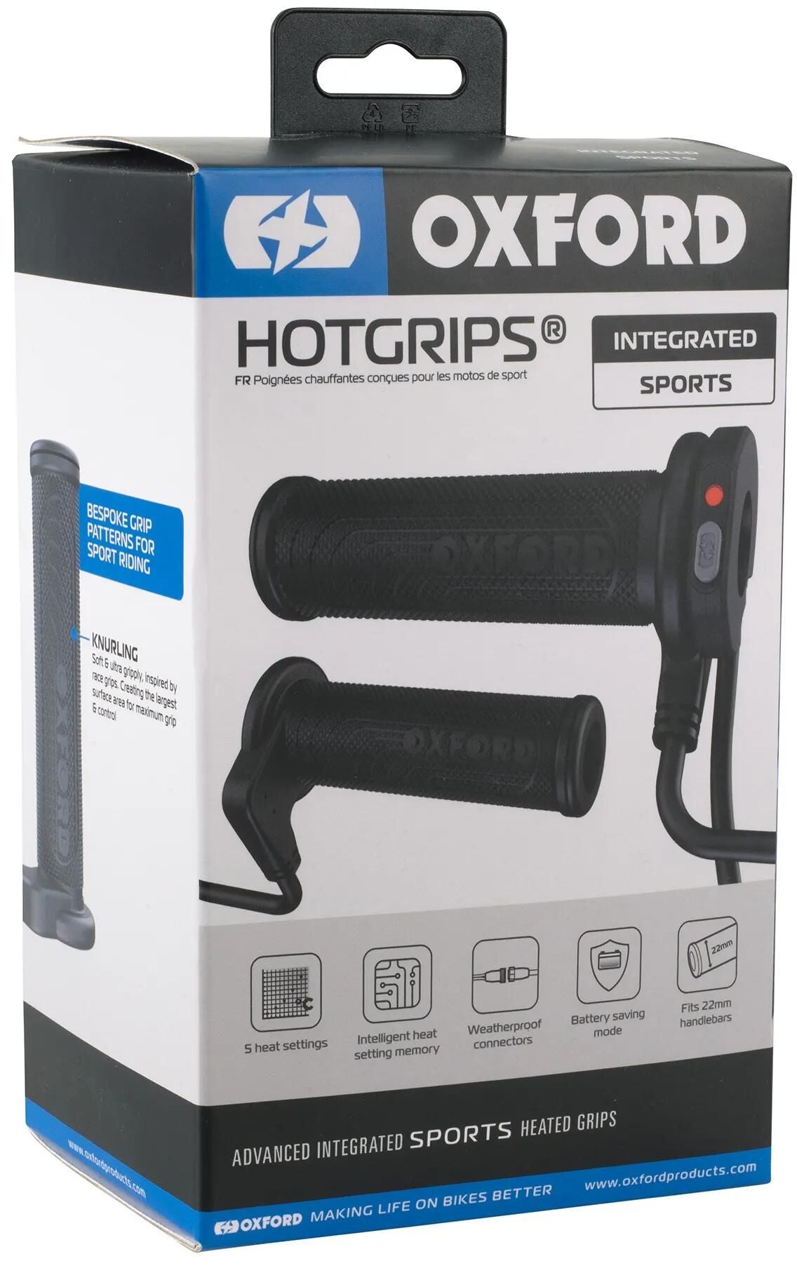 Poignées chauffantes Oxford hotgrips®advanced poignées chauffantes intégrées avancées intégr. sport