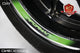 Autocollant de jante imprimé autocollant de jante 44x300mm 8pcs.vert fluor