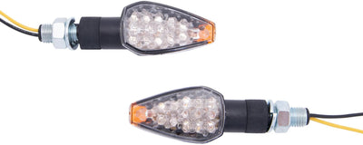 Embouts de clignotants LED Spec-x Clignotants LED ti noir, manches courtes, la paire