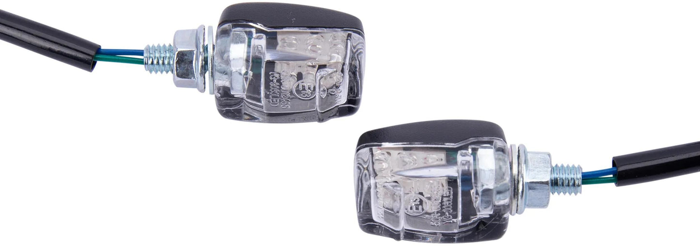 Feu clignotant LED Spec-x e-short LED minbli. eshort noir, manches courtes, paire