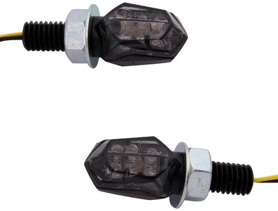 Spec-x led knipperlicht e-short3 led-minbli.eshort3 verre fumé, manche courte