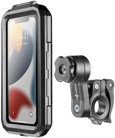 Interphone support pour téléphone portable quiklox avec système de maintien support pour téléphone portable interph quiklox armor pro 6.5 semelle