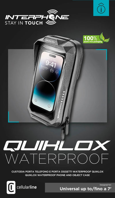 Support de téléphone portable interphone quiklox . étui pratique q-lox universel 7 pouces