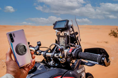 Support de téléphone portable pour interphone Quiklox avec système de maintien, Caseholder Q-lox guidon + adhésif