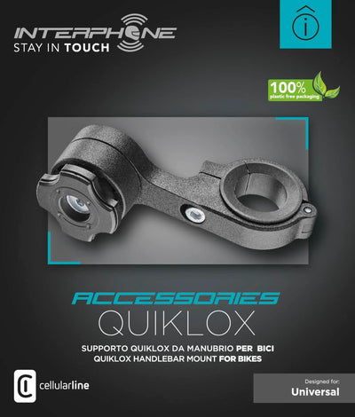 Porte-étui pour téléphone portable interphone quiklox caseholder q-lox pour guidon de vélo