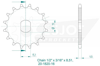 À venir Sprocket Esjot 461 15Z Standard