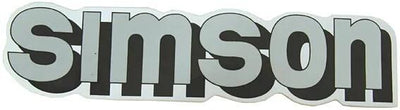 Lettrage MZA Simson White Silver pour le réservoir