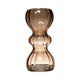 Hachette verre yves tourbillon ventre vase taupe ø12xh25cm