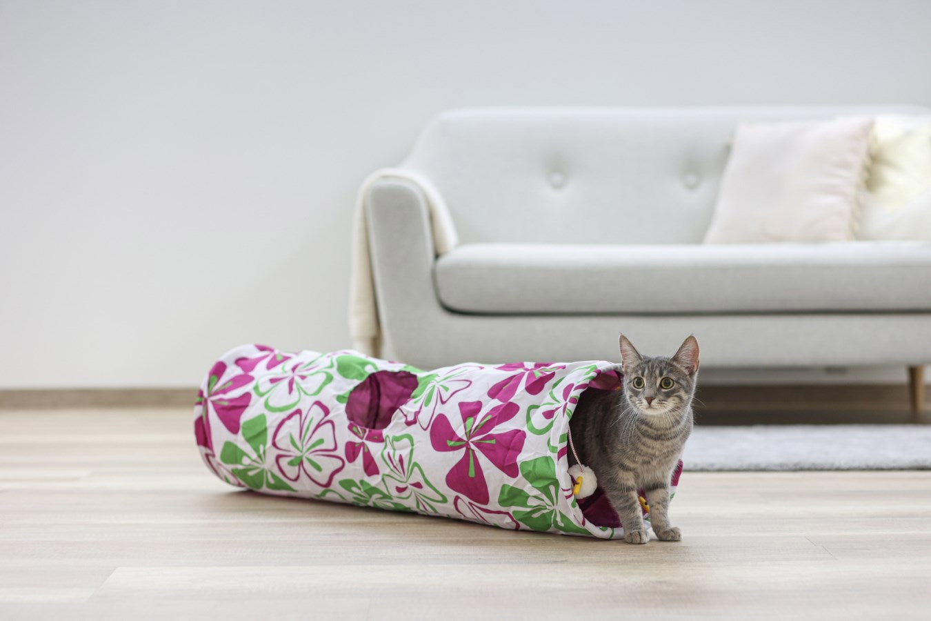 Tunnel à fermeture éclair en nylon fleur %c3%b8 25 x 90 cm