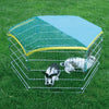 Enclos pour lapins en plein air 6 angulaire avec filet de protection