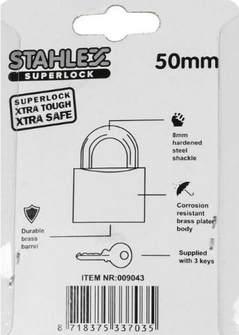 Produits cadenas superlock 50mm plus3 clés