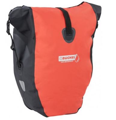Sacoche simple rouge noir avec attache