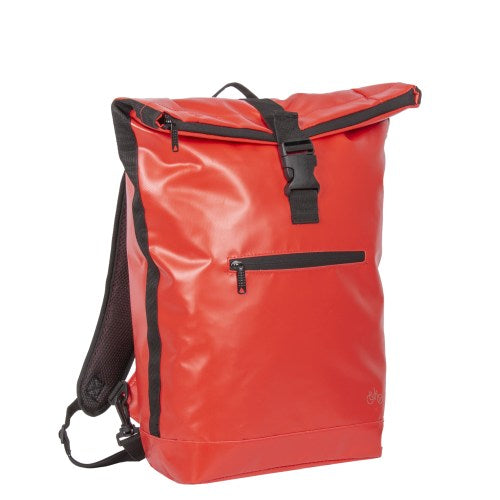 Carbon Rolltop Carbon Rolltop Urban PU Sac à vélo unique Sac à dos Red Black 63.102204
