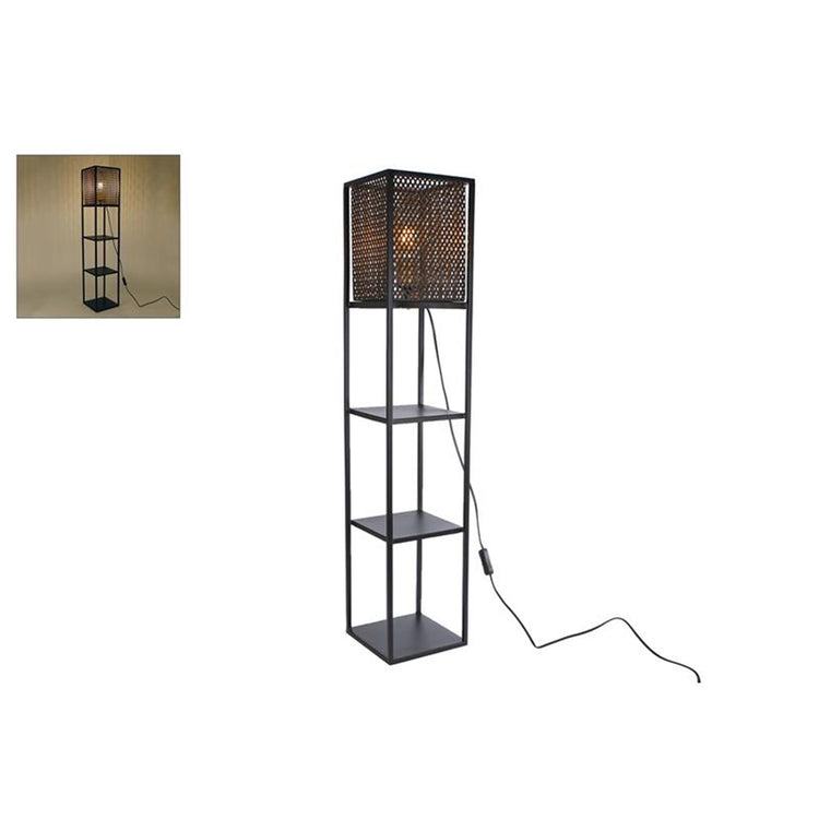 Cosydecor lampe sur pied français noir 20x20x100cm