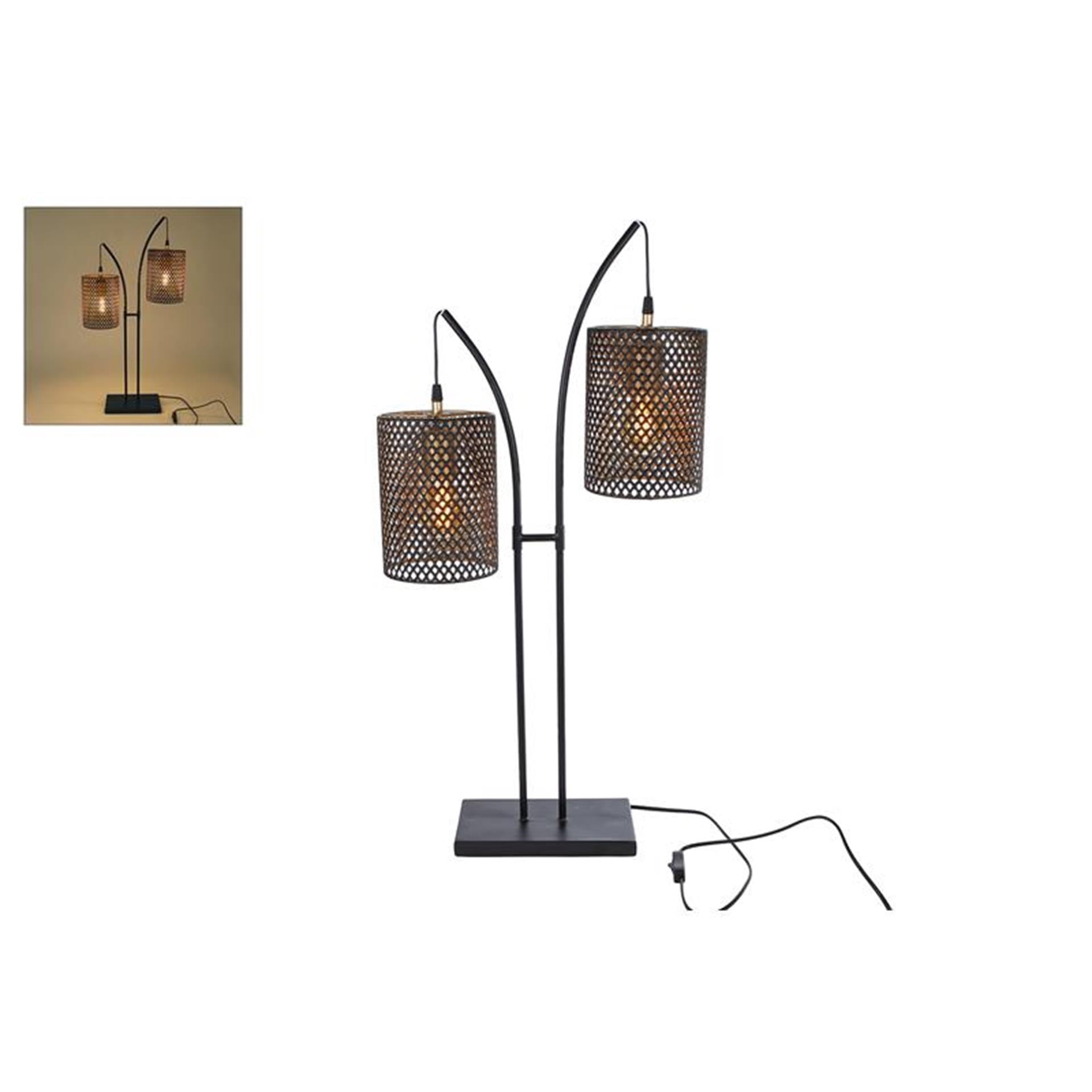 Cosydecor lampe sur pied Joop noir 20x53x76cm