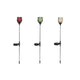 Lampe de jardin solaire LED verre tulipe 9x9x79cm