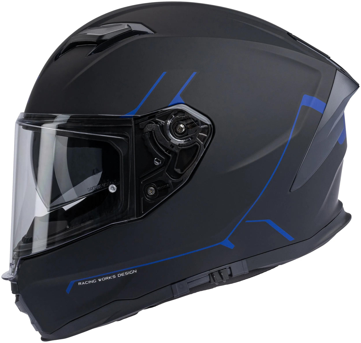 Casque Spec-X SX-82.03 R2 Black Matt Blue L Pin Rea