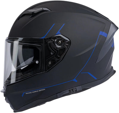 Casque Spec-X SX-82.03 R2 Black Matt Blue L Pin Rea