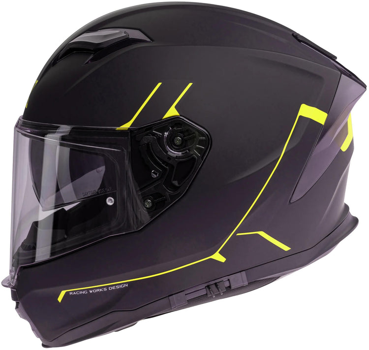 Casque Spec-X SX-82.03 R2 BW Matt néon jaune S