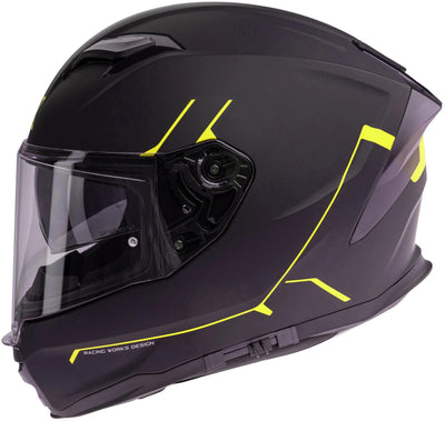 Casque Spec-X SX-82.03 R2 BW MATT NEON JAUNE M PIN