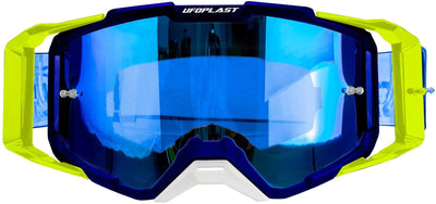 Lunettes de motocross Ufo pipi core 2.0. lunettes cross core 2.0 bleu jaune