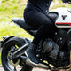 Pantalon oxford, y compris super dames bleu, taille régulière