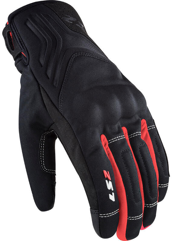 Ls2 gants jet ii homme gants jet 2 homme noir rouge l