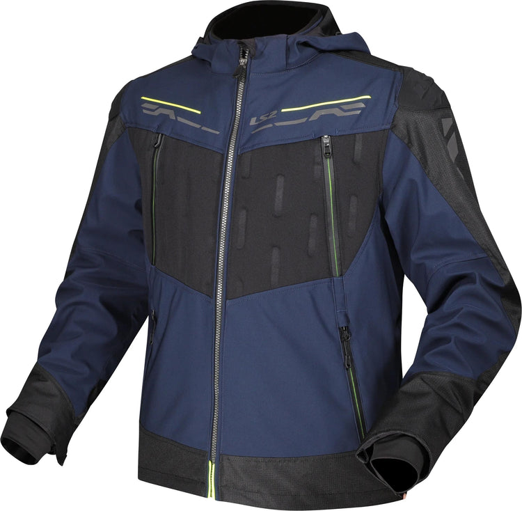 Ls2 veste zirconium veste zirconium herr bleu noir jaune fluo xl