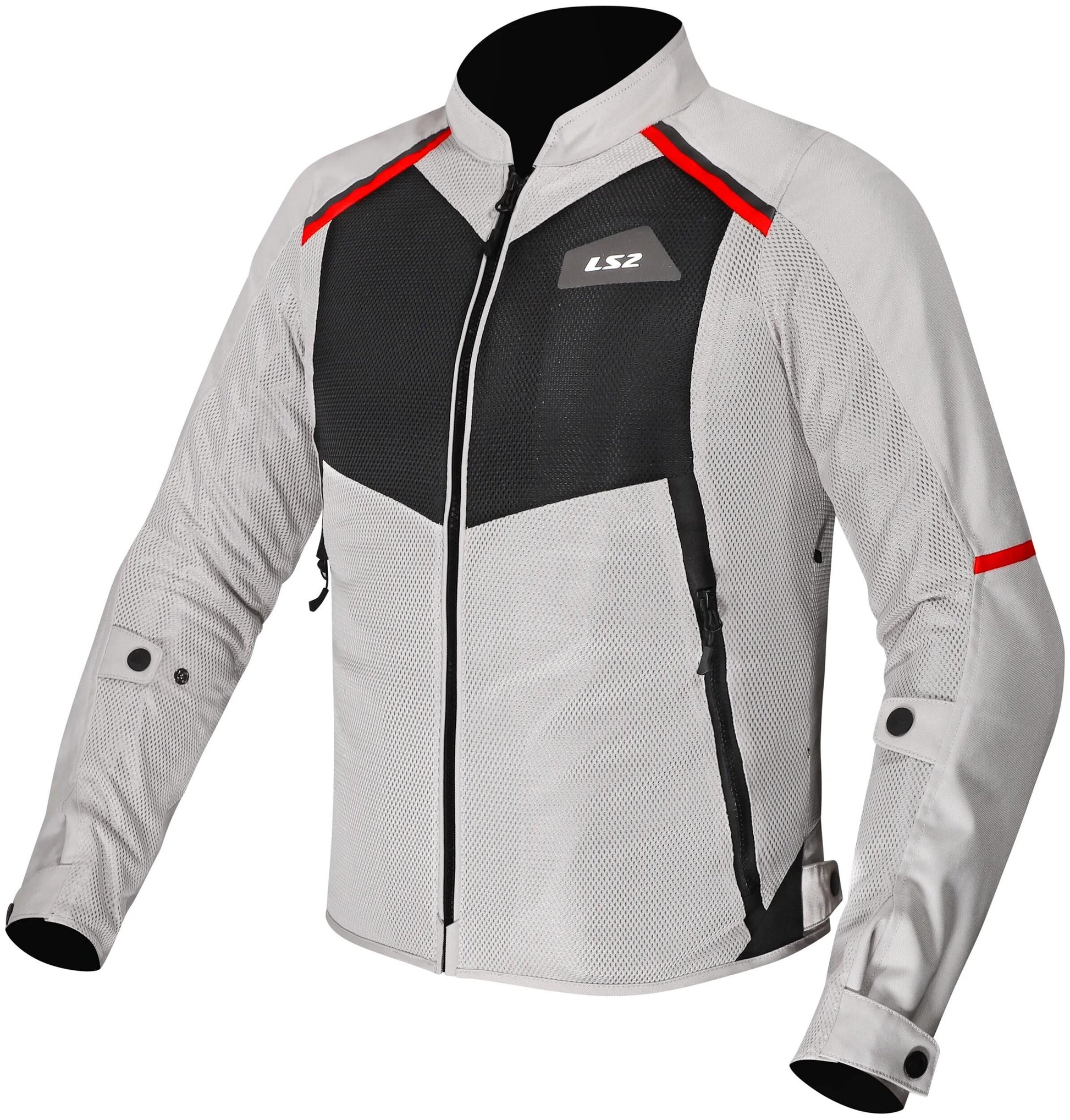 Ls2 veste brise homme veste brise hommes gris noir rouge gr. s